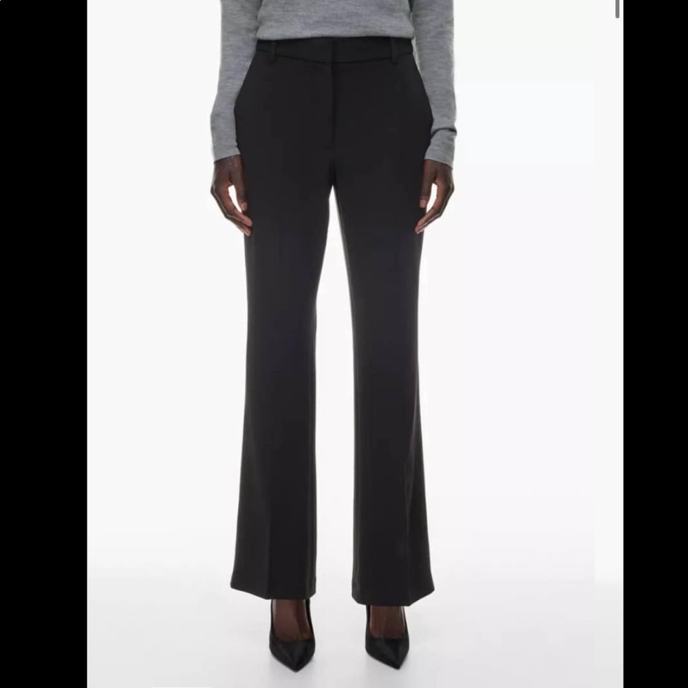 Babaton aritzia black flare dress pants size 0
